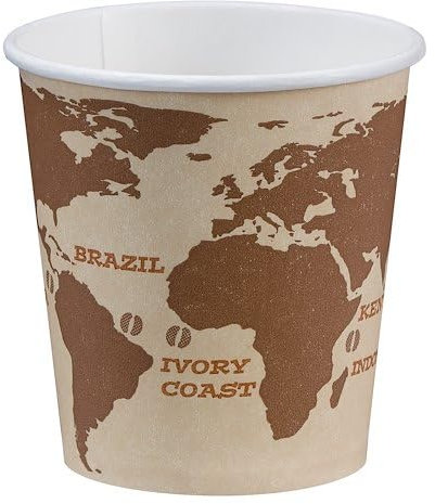 Générique Gobelet en carton World Map - 10 cl - Lot de 120