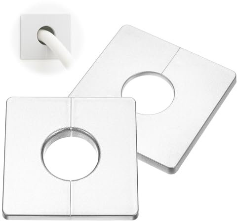 COYUN 2 Piezas Embellecedor Grifo Ducha, DiáMetro Interior De 33 Mm, Embellecedor Radiador, Embellecedor Tubo Campana, Tapa Ciega Enchufe Pared, Cubiertas De Placa De Tubo Autoadhesivas De PláStico