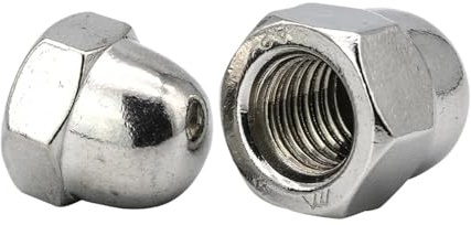 1–5 Stück Eichel-Überwurfmutter, metrisches Feingewinde M8 M10 M12 M14 M16, Edelstahl, Sechskant-Kuppel-Überwurfmutter, Blindmuttern(M12x1.0 2pcs)
