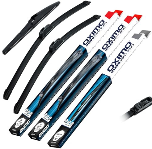 OXIMO Scheibenwischer für Jeep Grand Cherokee WK WK2 SUV 2010-2013 | Front und Heckscheibenwischer, 3er Set Wischerblätter - links 550 mm, rechts 525 mm, hinten 300 mm