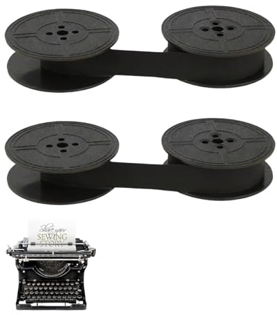 2 Stück Farbband Schreibmaschine – Nylon Schreibmaschine Farbband für Modelle DIN 2103 und 32755 – Klare, Präzise Druckergebnisse, Schwarz – Ideal für Farbband für Alte Schreibmaschine