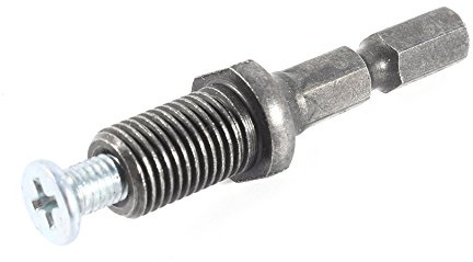 Eminchu Bohrfutteradapter, Effizienter Sechskantschaft mit Schraube für Einfachen Bitwechsel, Passend für 3/8-Zoll-24UNF-Bohrfutter, Geeignet für 6 Mm, 10 Mm, 13 Größen, Stahl, Schwarz