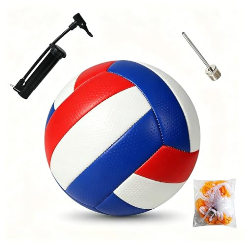AUEJACKY Volleyball Beachvolleyball, Volleyball Geschenke, Weich, Wasserdicht Und Langlebig, Wird Mit Pumpe, Luftnadel Und Netzbeutel Geliefert.