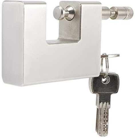 Aramox Candado de Alta Seguridad Cerradura de Puerta de Hierro Grillete de 94 X 69 X 29 Mm de Espesor Antiperforación Antisierra con 5 Llaves para Garaje, Almacén, Puerta, Remolque, Uso en Exteriores