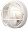 Konstsmide Manotva 7651-200 Applique murale d'extérieur en verre transparent strié IP44 Blanc 18,5 x 10,5 x 18,5 cm