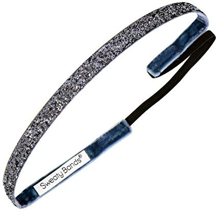Sweaty Bands Viva Diva Haarband für Damen und Mädchen, rutschfestes Samtfutter, Glitzer-Haarband, Rotguss, 1,9 cm