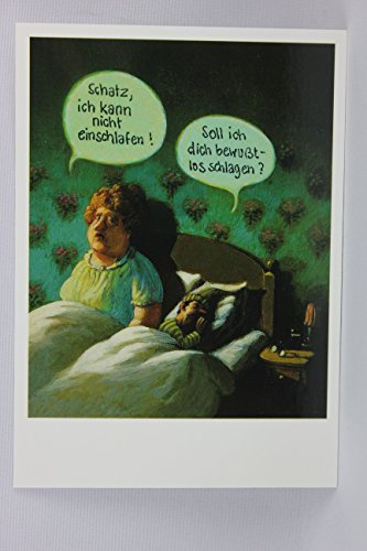Inkognito Postkarte A6 • 5224 ''Gute Nacht Künstler: Michael Sowa • Satire