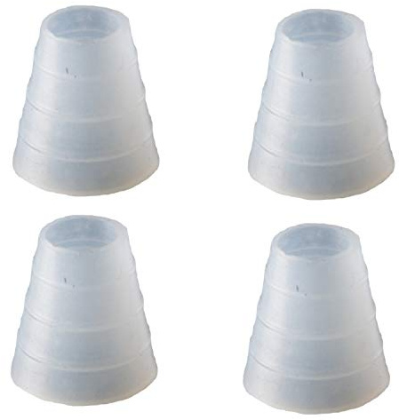 Aladin Gummi Schlauchdichtung-Set | 4 Klein Silber Schlauchdichtungen mit Gewinde NPT für Shishas