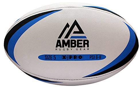 Amber X Match Or Training Rugby Ball X-Pro, White, Size 5