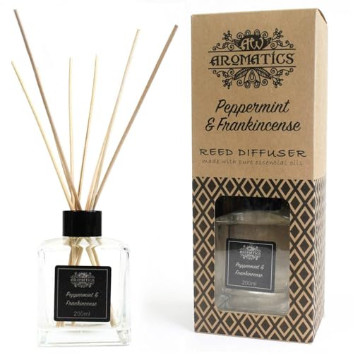 Peppermint & Frankincense Essential Oil Reed Diffuser, Home Fragrance, Gift Idea