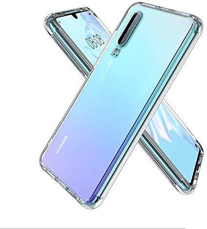 Uluck Gehäuse kompatibel mit Huawei P30, kristallklarem Anti-gelbem Ultra-schlanker weicher TPU-Silikon-Schockdicht, Anti-Kratzer-Telefongehäuseabdeckung-Reiner klar (6,1 Zoll)