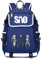 WANHONGYUE Sword Art Online SAO Anime Cosplay Schoolbag Rucksack 15.6 Laptop Backpack with USB Charging Port Blue / 8