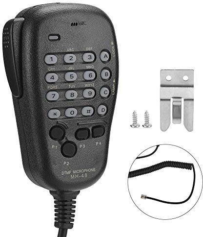Longzhuo Microfono a Mano, MH-48 DTMF 6PIN Microfono a Mano Microfono a Mano Compatibile con la Stazione Radio Yaesu