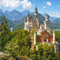 ERBWB DIY 5D Diamant Painting Schloss Neuschwanstein Malerei Kit Voller Bohrer Diamant Stickerei Strass Malerei Kleben Malen nach Zahlen Stich Kunst Kit Zuhause Dekor Mauer Aufkleber 30cm*40cm