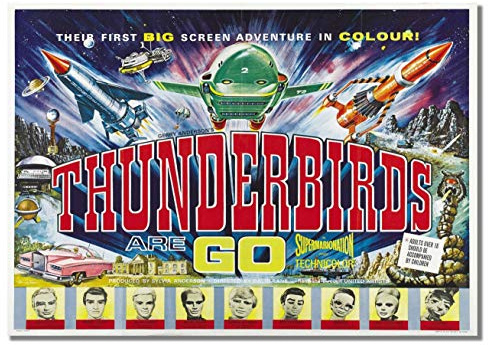 Poster Thunderbirds are Go A3 ungerahmt British Science Fiction Puppet Filmwerbung Vintage Stars Foto Bild
