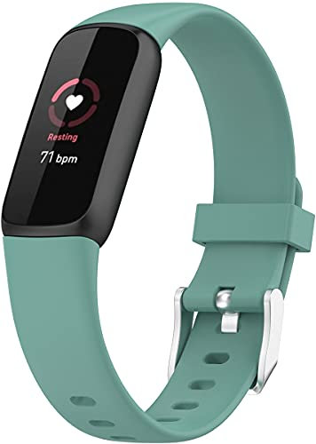 Shieranlee Bracelet en Silicone de Remplacement pour Fitbit Luxe Activity Tracker - Bracelets QuickFit en Silicone de qualité supérieure,Grande Taille