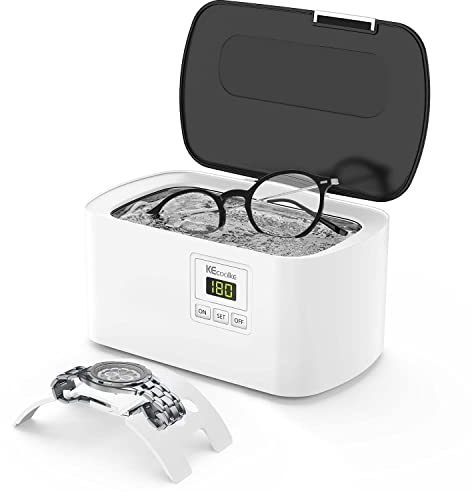 Ultraschallreinigungsgerät Ultraschallreiniger Ultraschallgerät KECOOLKE 600 ml Schallreiniger mit digitalem Timer für Brillen Ringe Münzen Ringe Silber