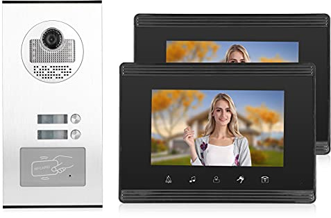 Shanrya Videocitofono, Citofoni Citofoni Antifurto Citofono con 2 X Macchinari da Interno (Display) per Videocitofono(#1)