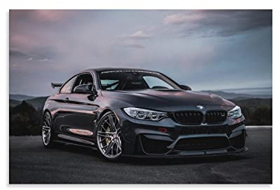 Sportwagen-Poster für BMW M4 Performace Poster Dekorative Malerei Leinwand Wand & Kunstbild Druck Moderne Familien-Schlafzimmer Dekor 30 x 45 cm