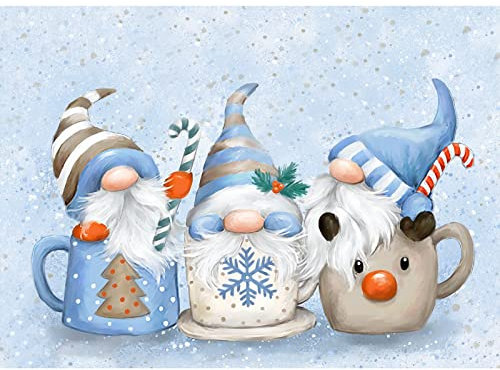 MXJSUA Diamond Painting Erwachsene Schneemann, 5D Diamant Painting Bilder Erwachsene Schneemann, Diamond Painting Bilder Diamant Malerei Set Schneemann in einer Tasse 30x40cm für Wanddekoration