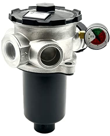 FR6 Series Tank Top Rücklauffilter 25 Mikron 2 Loch 3/4 Zoll BSP 65 l/min kein Luft Entlüfter c/w Schnellzugriff Einfüllkappe