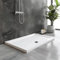 Go Bathrooms Shower Tray 1700 x 800mm White Rectangle Shower Tray 40mm Low Profile Enclosure Stone Resin Acrylic Capped Cubicle Tray