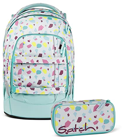satch Pack Schulrucksack Set 2tlg. inkl. Schlamperbox (Dreamy Mosaic)
