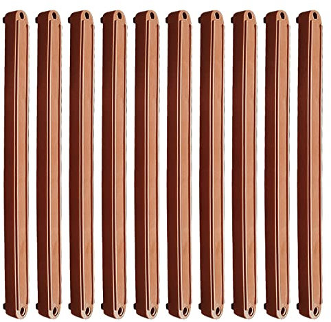 Draw Runners Plastic Drawer Slides Kitchen Cupboard Rails,180MM/235MM/298MM Cabinet Sliders Keyboard Tray Runners Draw Rail Set Draw Runners Replacement for Kitchen Bedroom (10pair Brown-235mm)