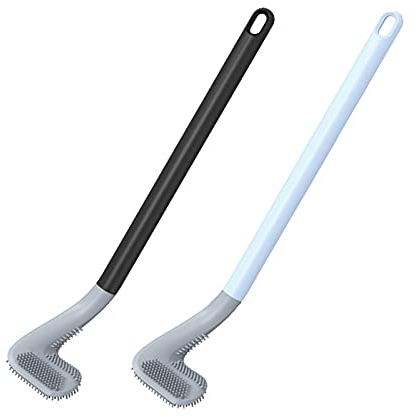 2 Sätze Toilettenbürste WC Bürste Golf-silikon-toilettenbürste mit langem Griff Bürstengarnitur Keine Toten Ecken-Toilettenbürste für das Badezimmer