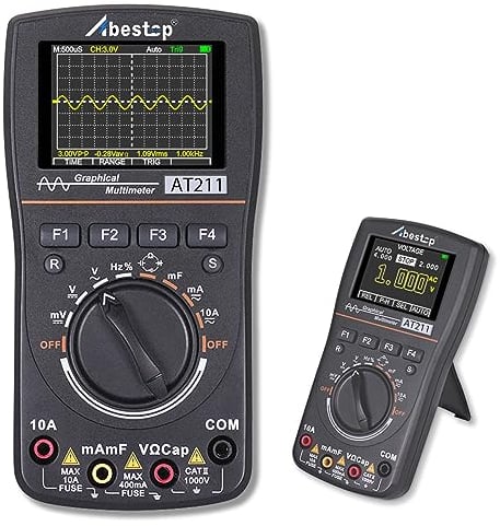 Abestop AT211 Oscilloscope Multimeter 2 in1 Oscilloscope 1MHz Bandwidth 2.5Msps Sampling Rate Meter Function AC/DC Current/Voltage Tester