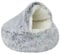 ACETCHS Flauschiges Katzenbett, Flauschiges Plüsch-Kätzchenbett, Weicher Waschbares Warmer Katzenschlafsack Haustierbett für Hauskatzen, kleine Hunde (50cm*50cm, Grau)