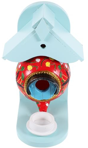 YARNOW Decorative Bird House Teapot Shaped Hanging Bird Feeder for Garden Small Parrots Outdoor Nesting Box Sturdy Material