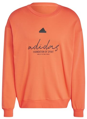 adidas Herren Brand Love French Terry Sweatshirt, Bright red, L