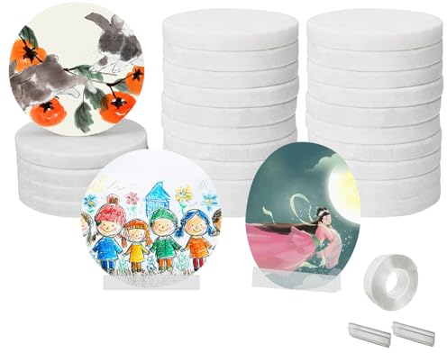 Unpoten Steine zum Bemalen, Steine zum Bemalen Flach, Weiß Steine Bemalen, Steine Bemalen Buch für Kunsthandwerk Malerei Gartendeko Aquarium Steine Bemalen Set, Diameter (Weiß-25pcs)