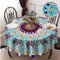 Tischdecke Rund 150 cm Böhmische Tischdecke Wiederverwendbare Tischtuch aus Polyester Fleckschutz Abwaschbar Tischwäsche Wasserdicht Runde Tischdecke für Partys, Hochzeiten, Picknicks, Gärten