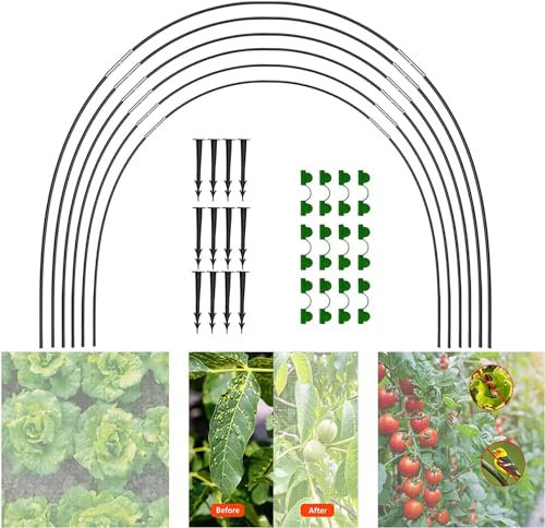 Lot de 18/30pcs Cerceaux De Serre De Jardin Arceaux Pour Serre Tunnel,Serre Surélevée Tunnel,Cerceaux De Serre Arches de Tunnel,Tunnel de Plantation,Tunnel pour Plantes pour Tissu de Jardin (18pcs)