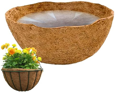 Tuxxjzm Kokoseinlage, Rund Coco Fiber Liner, Kokos-Einlage Natur Für Hängemapeln Kokoseinlage Kokosmatte Hängekorb Kokos Ersatzeinlage Hanging Basket, Kokosfaser-Ersatz-Futter Kokoseinlage