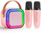 SYNCFUN Machine de Karaoké Enfants 2 Microphone Bluetooth Enfants Adultes, Microphone de Karaoké Jouets pour Enfants de 3 à 12 Ans Filles, Cadeaux pour Filles Garçons (Rose)