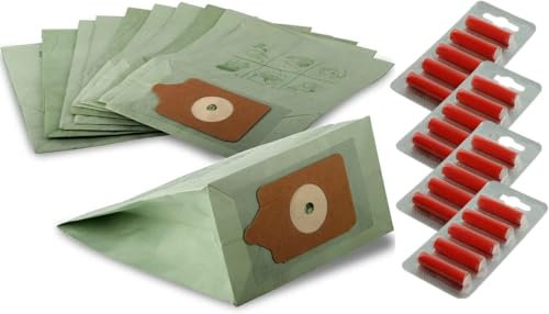 Pack of 20 - Replacement Double Layer Paper Dust Bags for Numatic Henry Hetty Hoover with Scented Freshener Sticks