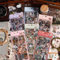 Ptyism 563 Stück/36 Blatt Vintage Scrapbooking Sticker, Scrapbook Zubehör | Multicolor, PET, Matt, Indoor, Sticker
