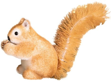 Eichhörnchen-Weihnachtsschmuck,Eichhörnchen-Tier-Weihnachtsschmuck, Hängende Eichhörnchen-Weihnachtsdekoration, Handgefertigte Eichhörnchen-Anhängerdekoration aus Wolle für Café, Hotel, Einkaufszentru