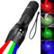 MODOAO Multi-Color Rechargeable Flashlight, 4 Color in 1 LED White Blue Green Red Lights Flash Light,Multi Function 4 Modes Zoomable Waterproof LED Handheld Torch for Camping,Fishing,Outdoors