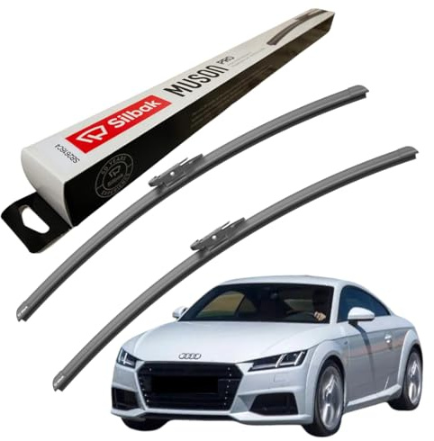 Silbak Windscreen Wipers, fits for AUDI TT COUPÉ (07/2006-08/2015) Front Wiper Blades, 550mm/530mm