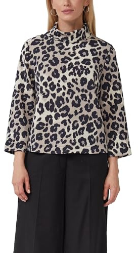 s.Oliver Scuba-Sweatshirt im Relaxed Fit mit Leo-Print