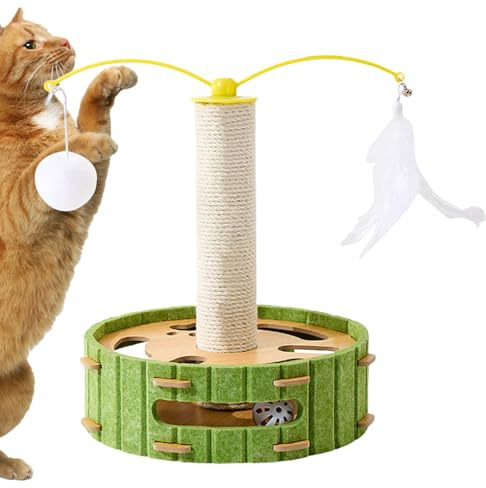 Grande gatto grattato post grattato albero gatto | Giocattolo interattivo per gattini, giocattolo per esercizi al coperto, forniture di intrattenimento, parrucchiere interno per adulti gatti