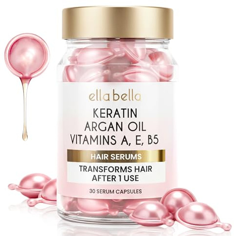 ELLA BELLA® Keratin Hair Serum with Argan Oil & Vitamins A, E, B5