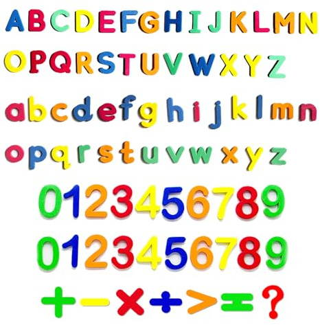 79 Pieces Magnetic Letters, Colorful Magnetic Letters and Numbers | for ABC Magnets Fridge Magnets