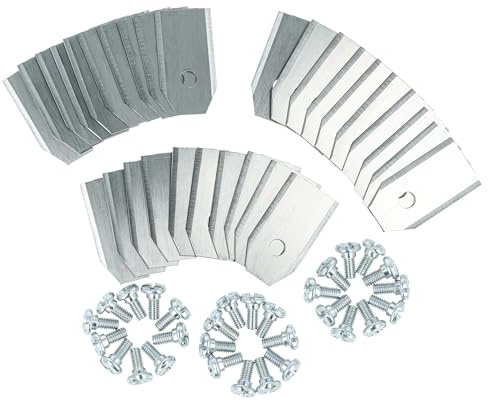 vhbw 30x Lames compatible avec Sunseeker Elite X3 RTK, Elite X3 Plus RTK, Elite X5 RTK tondeuse - Lames de rechange, argenté, acier
