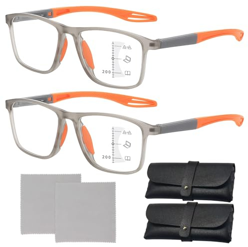 2 Stück Gleitsichtbrille Herren Gleitsichtbrille Damen Multifokale Brille Automatische Dioptrien Anpassung Lesebrille Gleitsicht Autofokus Brille Mit Selbsteinstellung Mit 2 Tücher Und Ein Brillenetui