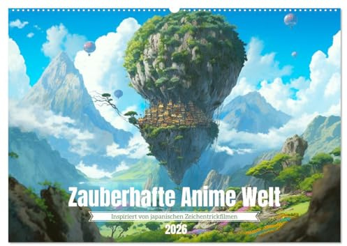 Zauberhafte Anime Welt (Wandkalender 2026 DIN A2 quer), CALVENDO Monatskalender: Eine Reise durch die Welt der japanischen Zeichentrickfilme (CALVENDO Kunst)